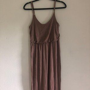 STRETCHY TAUPE MAXI DRESS SIZE S/M/L